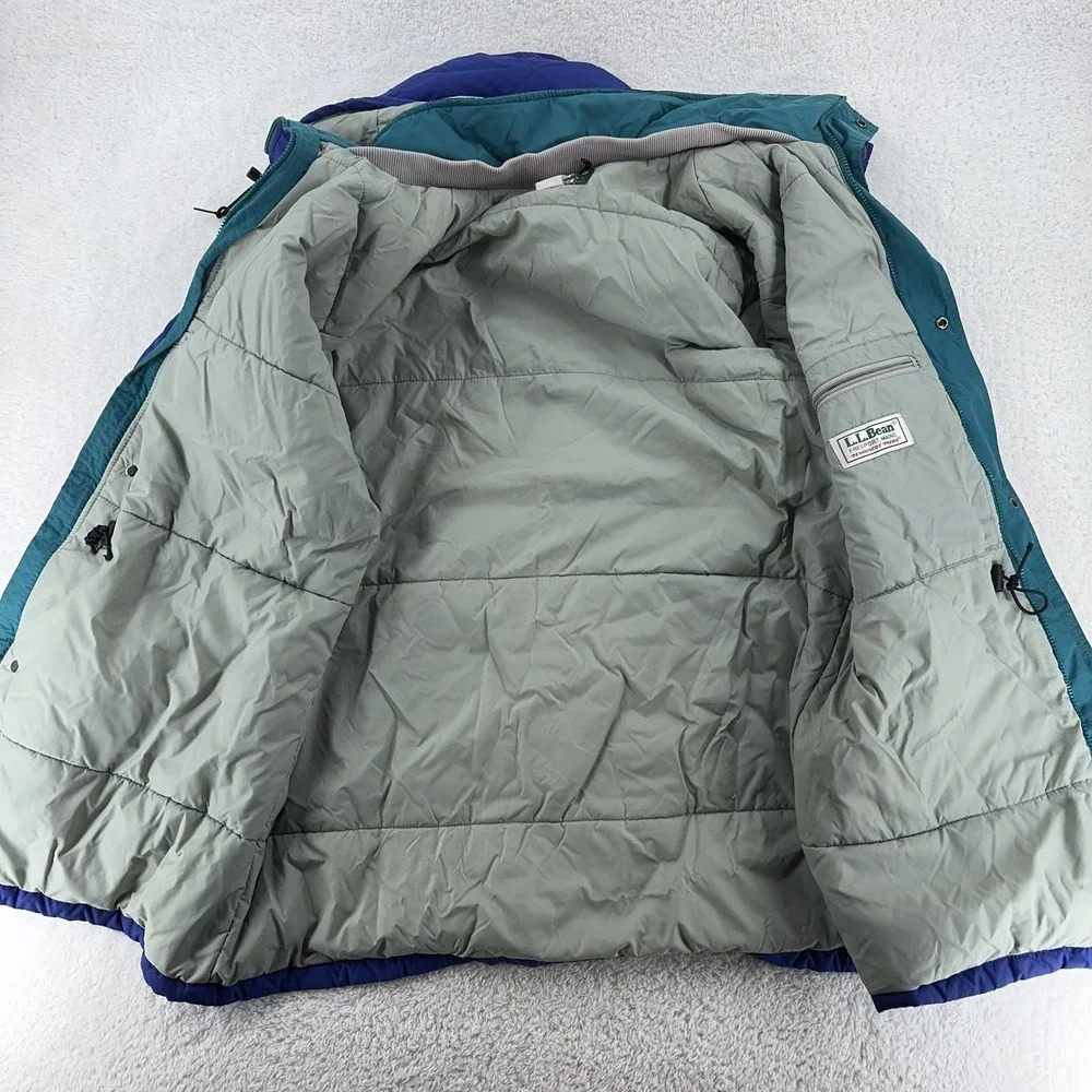 Vintage LL Bean Penobscot Parka Jacket FITS SMALL Blue Hooded‎ Winter 90s